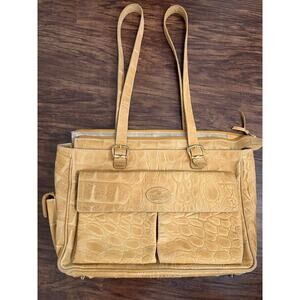 Tangaroa by Terrida tan leather large weekend travel bag